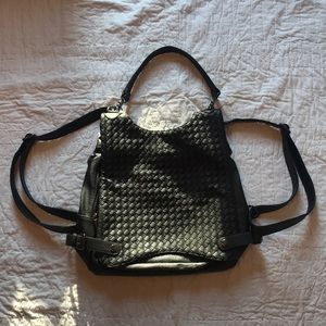 Black Leather Backpack